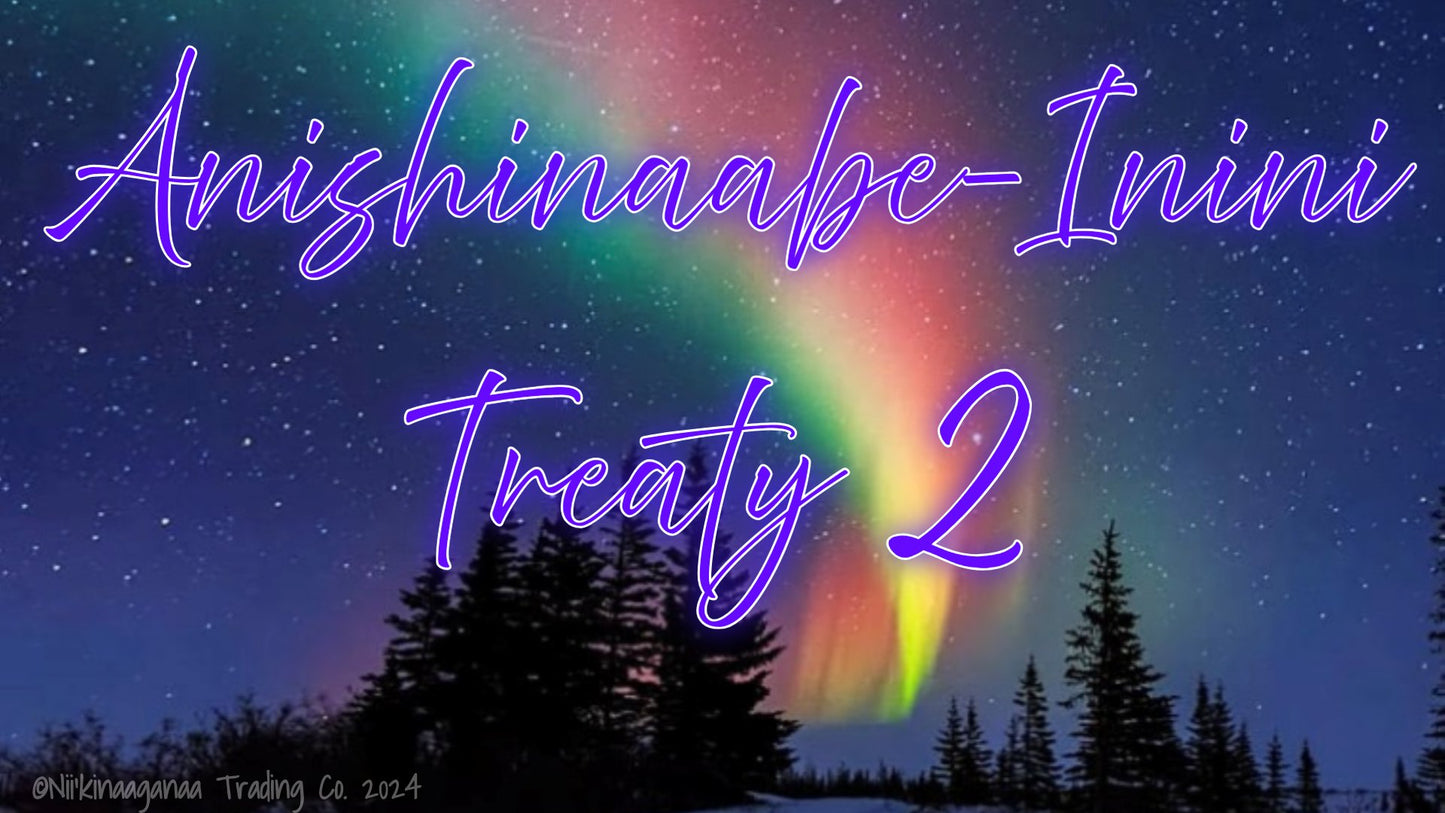 Custom Designed T-Shirts 'Anishinaabe Inini Treaty 2' Design 2 - Nii’kinaaganaa Trading Co.