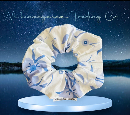 Cotton Poplin Hair Scrunchie - Nii’kinaaganaa Trading Co.