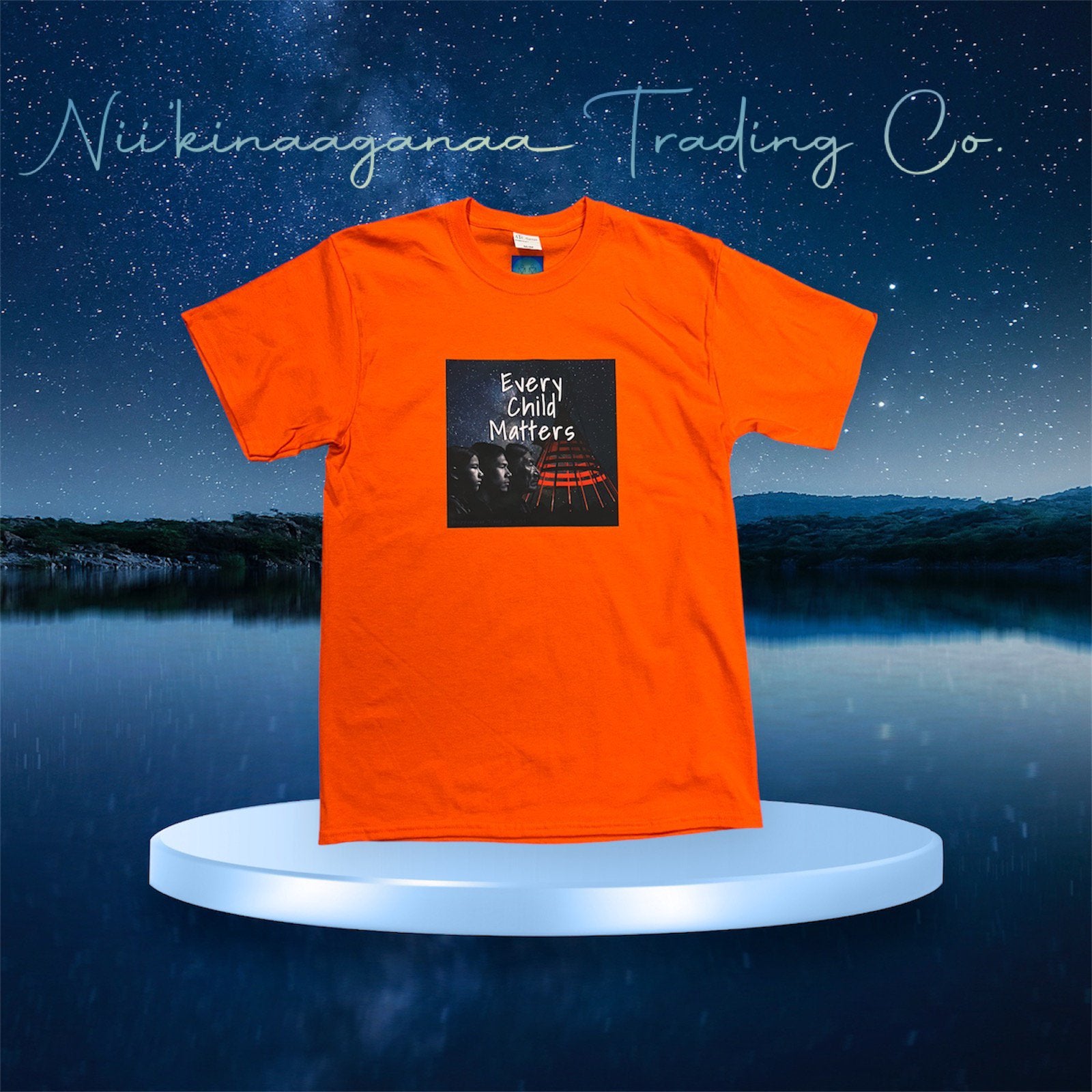 Custom Designed 'Every Child Matters' Orange T-Shirt - Nii’kinaaganaa Trading Co.