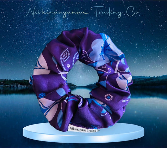 Satin Hair Scrunchie - Nii’kinaaganaa Trading Co.