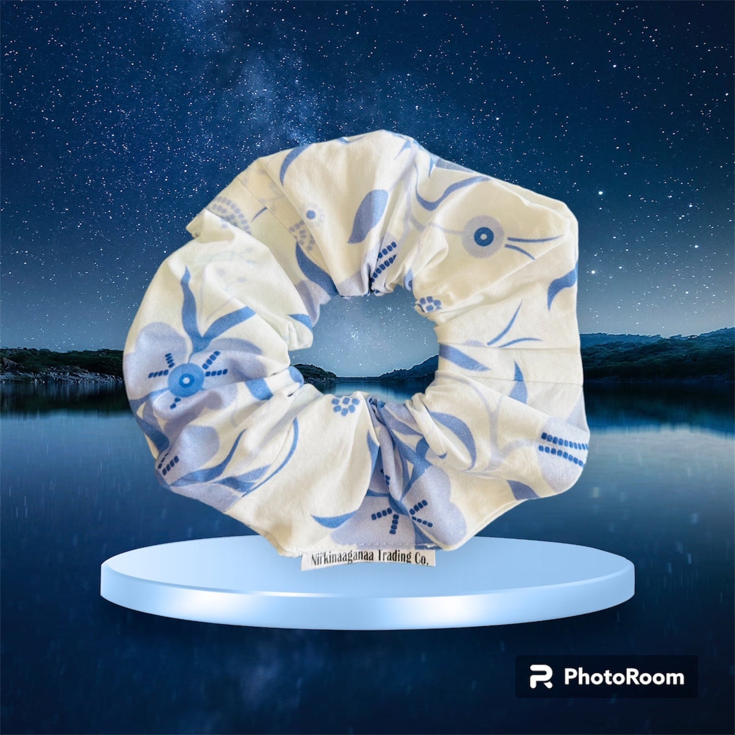 Cotton Poplin Hair Scrunchie - Nii’kinaaganaa Trading Co.